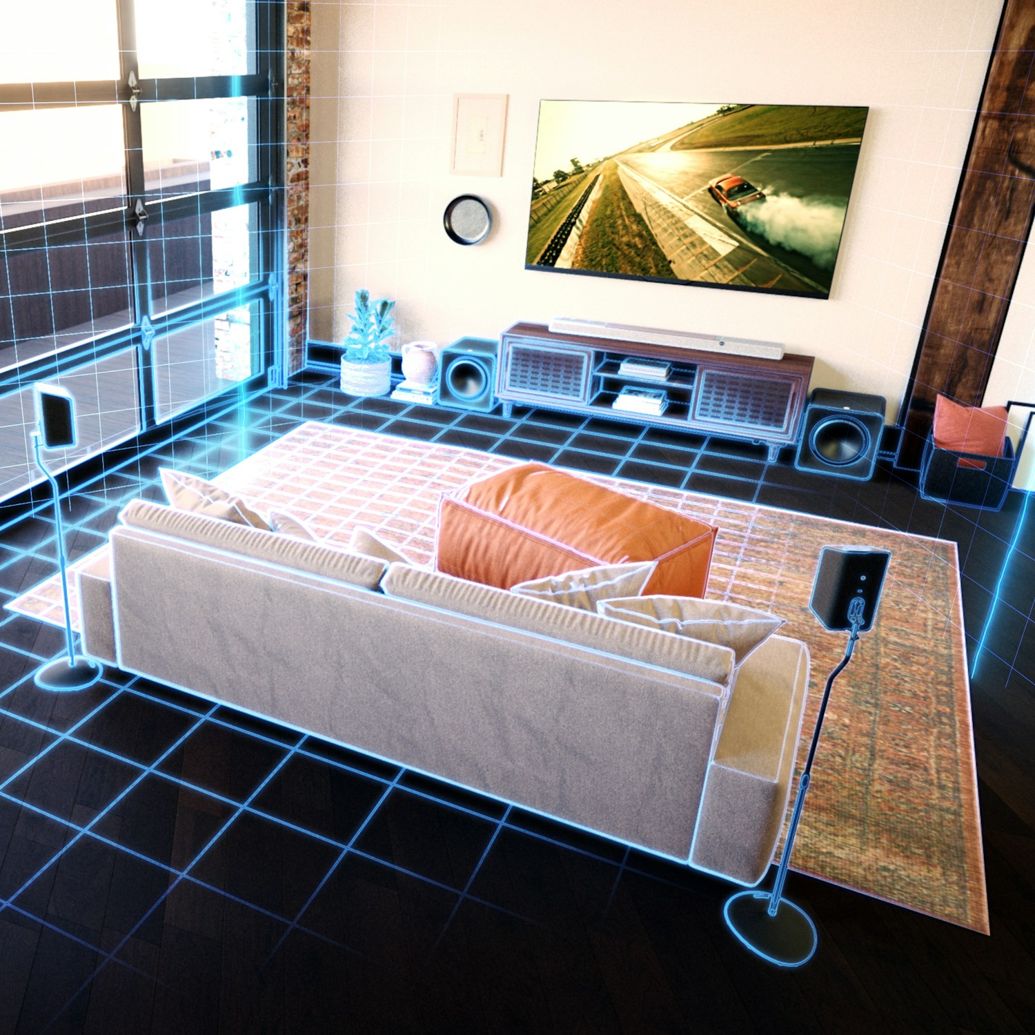 Klipsch Flexus Dirac mapped condo living room B 2000x2000 2