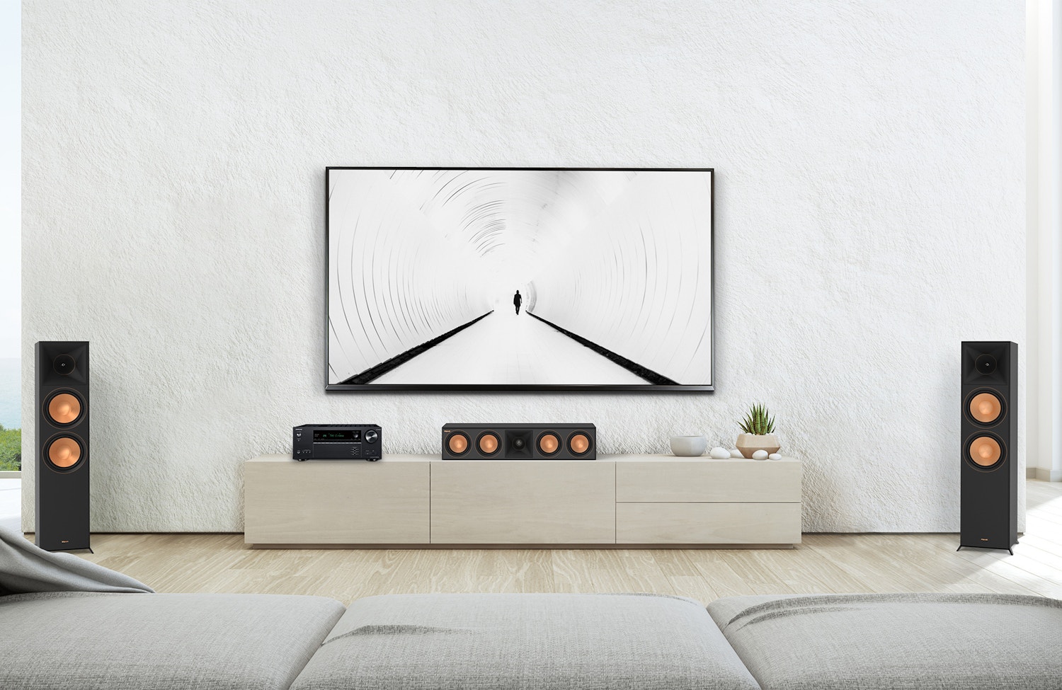 Onkyo Blog White Living Room With Klipsch RP 8060 FA II RP 504 C II Onkyo TX NX6100