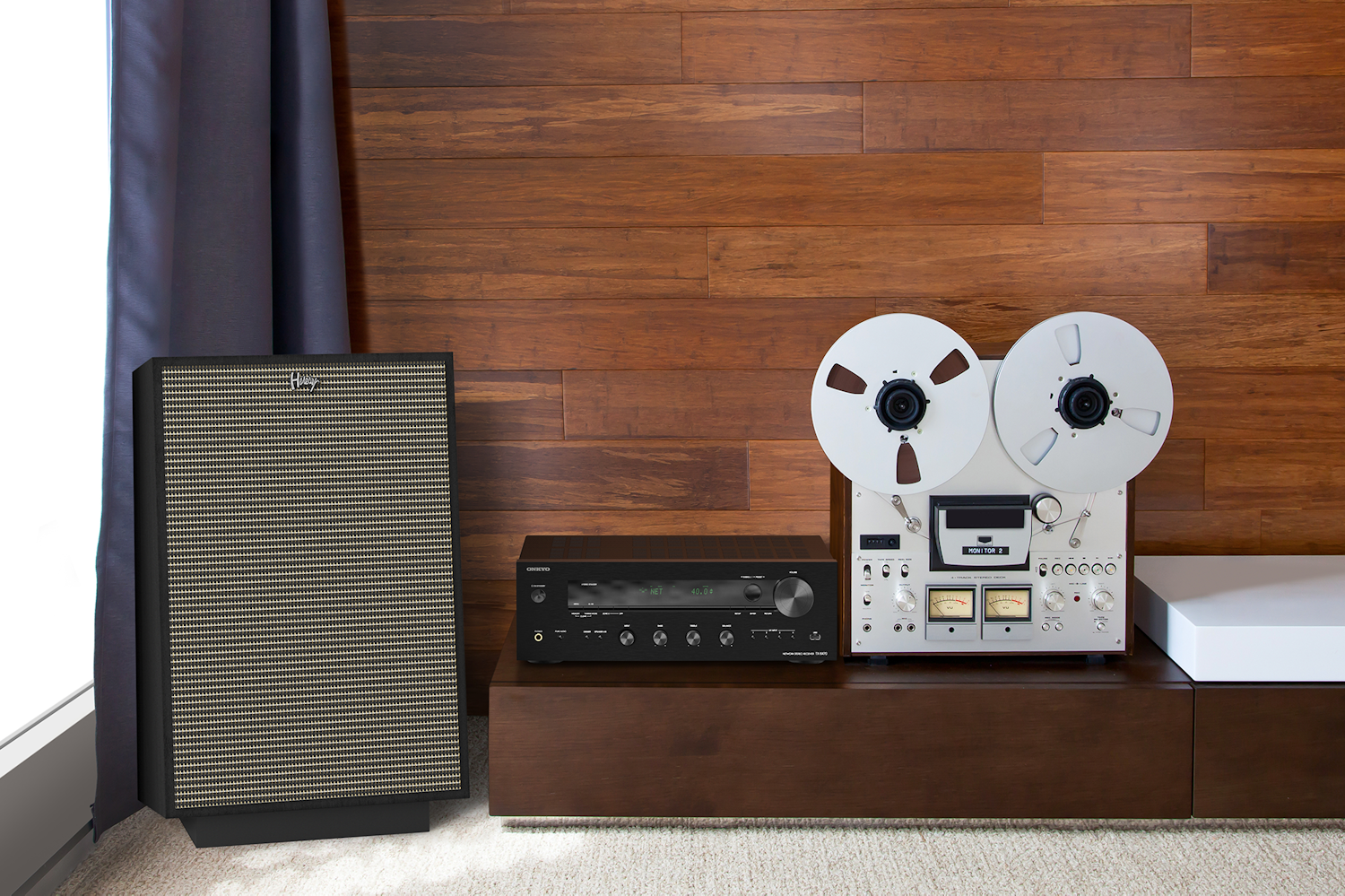 Onkyo TX 8470 MDC with Heresy IV in Classy Listening Room 2000x1333